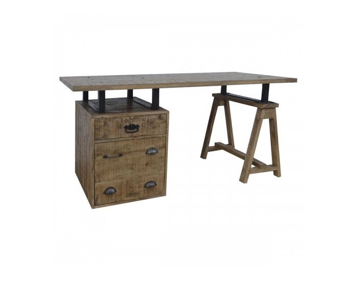 Бюро DKD Home Decor 160 x 80 x 75 cm Метал Дърво манго