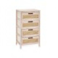 Скрин GiftDecor Rattan Естествен 40 x 73 x 29 cm 4 чекмеджета - Скринове
