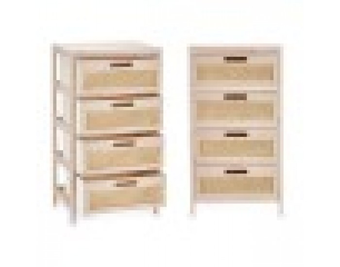 Скрин GiftDecor Rattan Естествен 40 x 73 x 29 cm 4 чекмеджета
