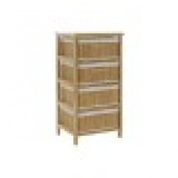 Скрин DKD Home Decor Естествен Бамбук Дърво от пауловния 42 x 32 x 81 cm - Скринове