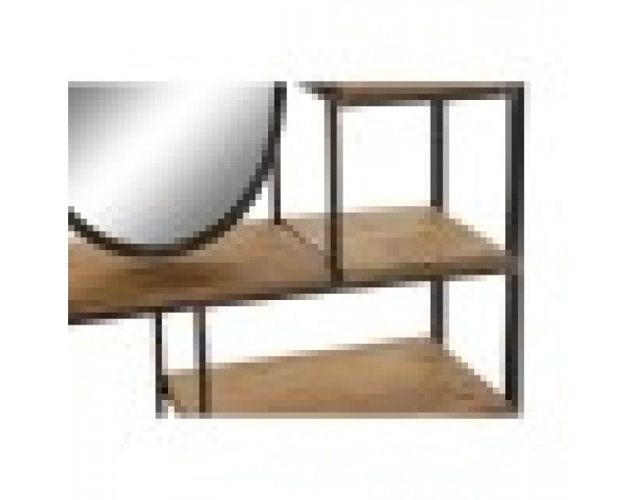 Лавица DKD Home Decor 39,5 x 13,5 x 60 cm Метал Дървен MDF