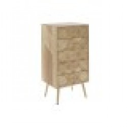 Скрин DKD Home Decor Метал Дърво от пауловния Бор (45 x 35 x 93 cm) - Скринове