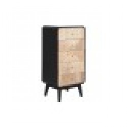 Скрин DKD Home Decor 48,3 x 35 x 100 cm Черен Дървен - Скринове
