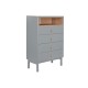 Скрин Home ESPRIT Син Сив полипропилен Дървен MDF 80 x 40 x 117 cm Скрин Home ESPRIT Син Сив полипропилен Дървен MDF 80 x 40 x 117 cm