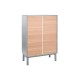 Скрин Home ESPRIT Син Сив полипропилен Дървен MDF 80 x 40 x 117 cm Скрин Home ESPRIT Син Сив полипропилен Дървен MDF 80 x 40 x 117 cm