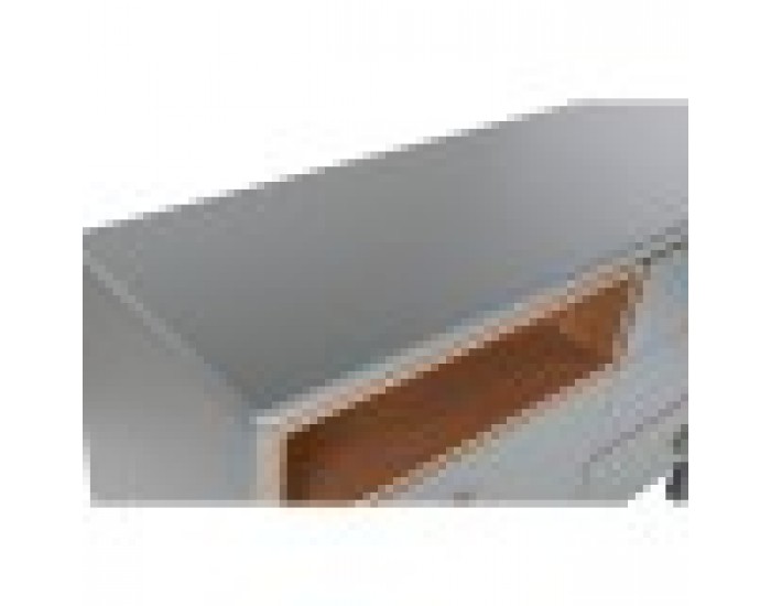 Скрин Home ESPRIT Син Сив Естествен полипропилен Дървен MDF 120 x 40 x 75 cm