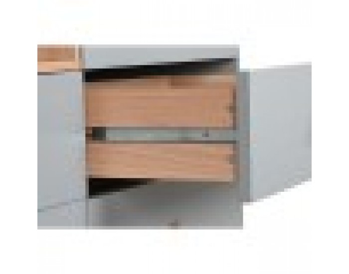 Скрин Home ESPRIT Син Сив Естествен полипропилен Дървен MDF 120 x 40 x 75 cm