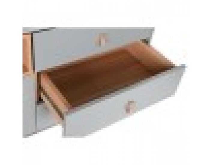 Скрин Home ESPRIT Син Сив Естествен полипропилен Дървен MDF 120 x 40 x 75 cm