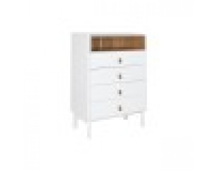 Скрин Home ESPRIT Бял Естествен полипропилен Дървен MDF 80 x 40 x 117 cm