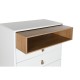 Скрин Home ESPRIT Бял Естествен полипропилен Дървен MDF 80 x 40 x 117 cm