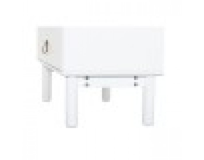 Скрин Home ESPRIT Бял Естествен полипропилен Дървен MDF 80 x 40 x 117 cm