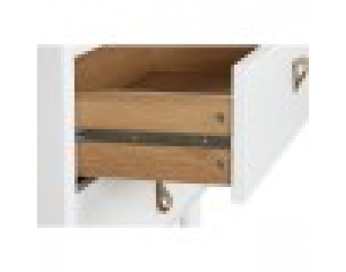 Скрин Home ESPRIT Бял Естествен полипропилен Дървен MDF 80 x 40 x 117 cm