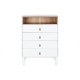 Скрин Home ESPRIT Бял Естествен полипропилен Дървен MDF 80 x 40 x 117 cm
