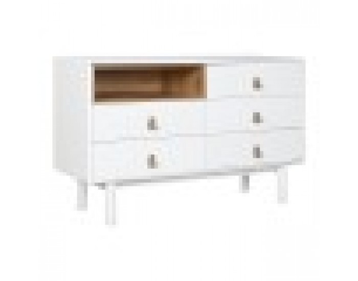 Скрин Home ESPRIT Бял Естествен полипропилен Дървен MDF 120 x 40 x 75 cm Скрин Home ESPRIT Бял Естествен полипропилен Дървен MDF 120 x 40 x 75 cm