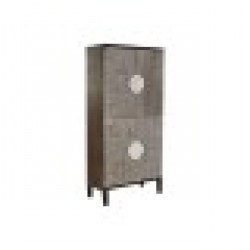 Шкаф DKD Home Decor Ела Тъмно сив Дървен MDF Светло кафяв (86 x 41 x 181 cm) - Скринове
