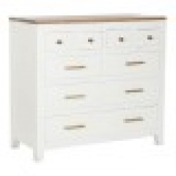 Скрин DKD Home Decor Бял Кафяв Aкациево дърво Дърво манго Град 110 x 45 x 100 cm - Скринове