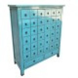 Скрин DKD Home Decor Син Ориенталски Бряст (102 x 42 x 120 cm) - Скринове
