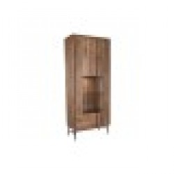 Витрина DKD Home Decor 80 x 40 x 197 cm Кристал Алуминий Aкациево дърво - Скринове