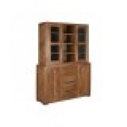 Витрина Home ESPRIT Кафяв Кристал Aкациево дърво 140 x 45 x 180 cm - Скринове