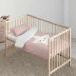 Комплект покривка за завивка Kids&Cotton Nadir Розов 100 x 120 cm Комплект покривка за завивка Kids&Cotton Nadir Розов 100 x 120 cm - Спално бельо