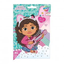 Moxy Картичка за рисуване с мъниста Gabby's Dollhouse, с включен плик - Хоби и Арт