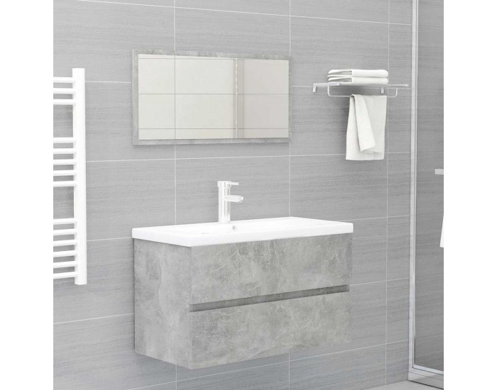 Sonata H Комплект мебели за баня от 2 части бетонно сив инженерно дърво