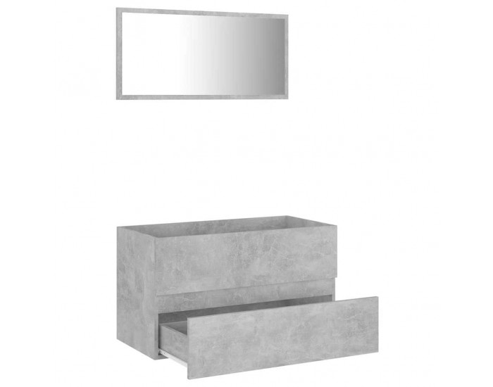 Sonata H Комплект мебели за баня от 2 части бетонно сив инженерно дърво