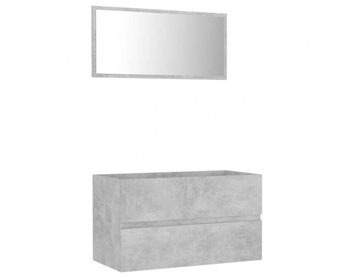 Sonata H Комплект мебели за баня от 2 части бетонно сив инженерно дърво