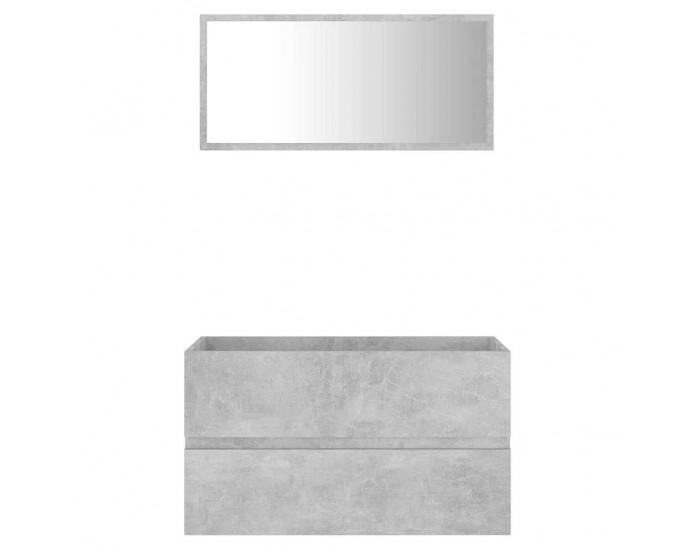 Sonata H Комплект мебели за баня от 2 части бетонно сив инженерно дърво
