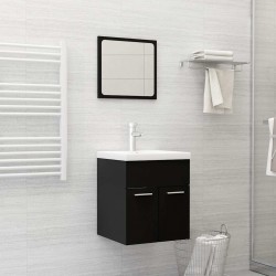 Sonata H Комплект мебели за баня, 2 бр, черен, ПДЧ - Баня