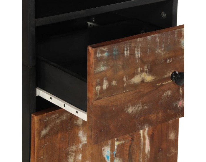 Sonata H Шкаф за баня 38x33x160 см масивно регенерирано дърво