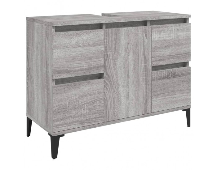 Sonata H Комплект мебели за баня от 3 части сив сонома инженерно дърво