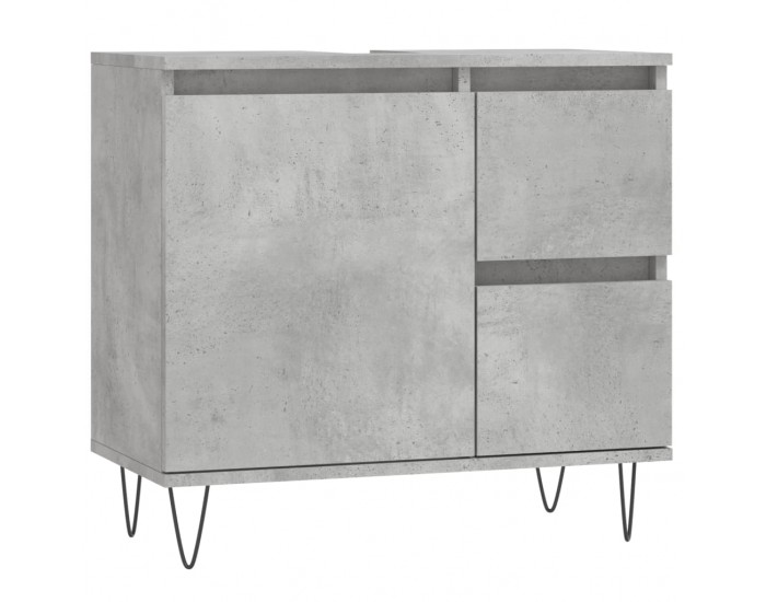 Sonata H Комплект мебели за баня от 3 части бетонно сив инженерно дърво