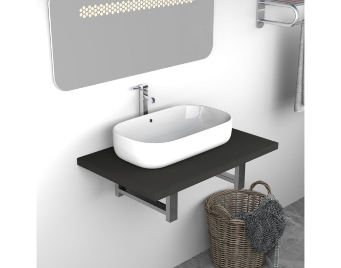 Sonata H Обзавеждане за баня, сиво, 60x40x16,3 см