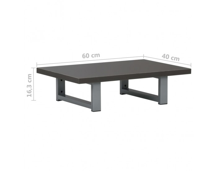 Sonata H Обзавеждане за баня, сиво, 60x40x16,3 см