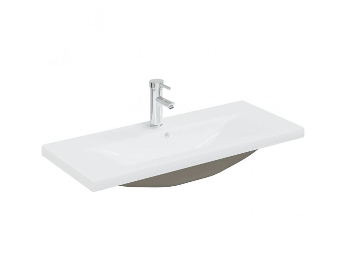 Sonata H Шкаф за баня с вградена мивка, черен, инженерно дърво