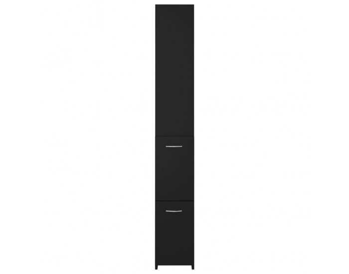 Sonata H Шкаф за баня, черен, 25x26,5x170 см, инженерно дърво