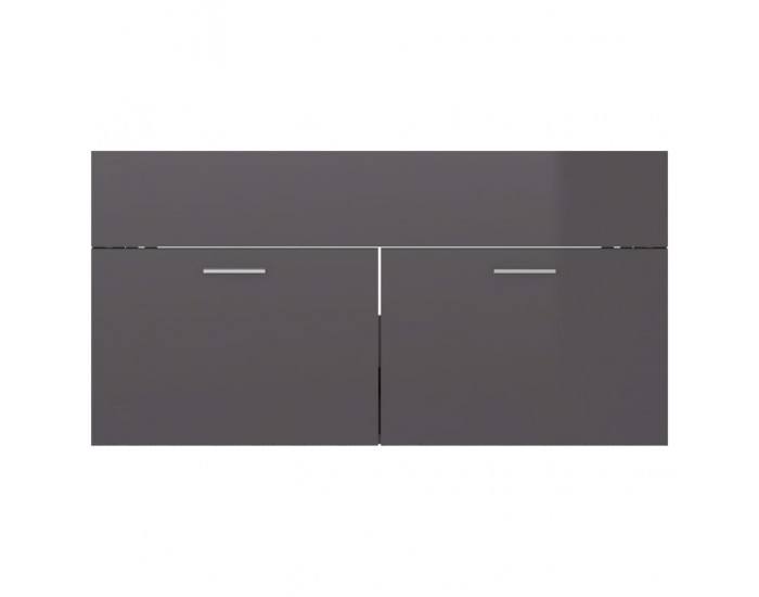 Sonata H Долен шкаф за мивка, сив гланц, 90x38,5x46 см, инженерно дърво