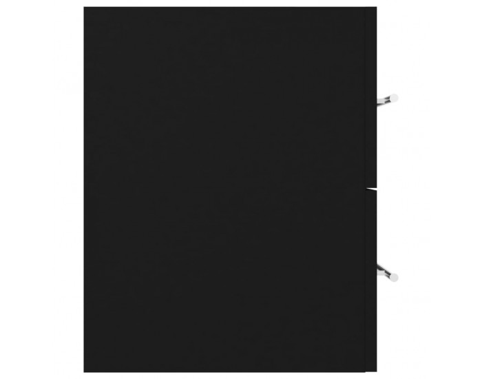 Sonata H Долен шкаф за мивка, черен, 100x38,5x48 см, инженерно дърво