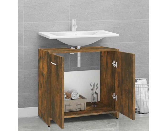 Sonata H Шкаф за баня, опушен дъб, 60x33x60 см, инженерно дърво