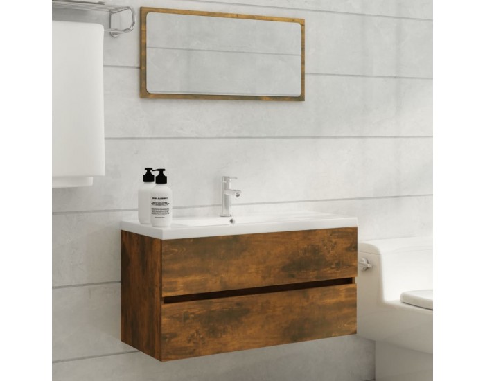 Sonata H Шкаф за мивка, опушен дъб, 90x38,5x45 см, инженерно дърво