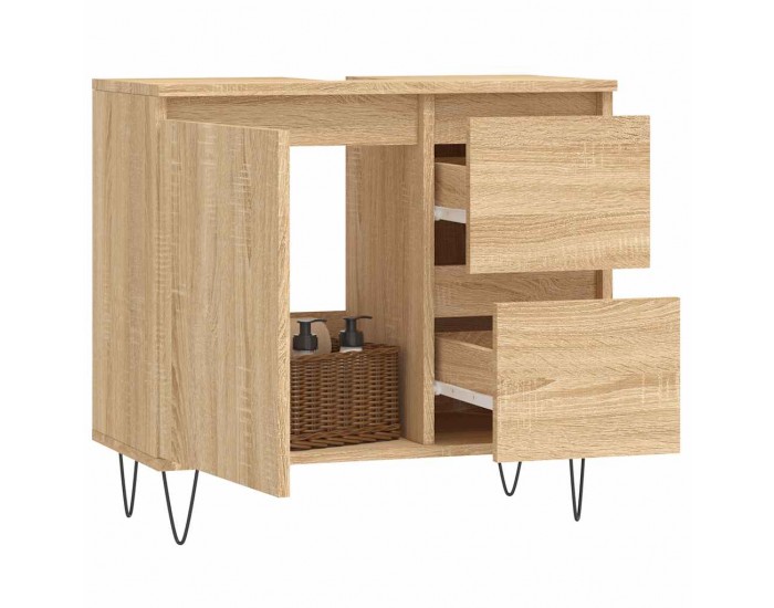 Sonata H Шкаф за баня, сонома дъб, 65x33x60 см, инженерно дърво