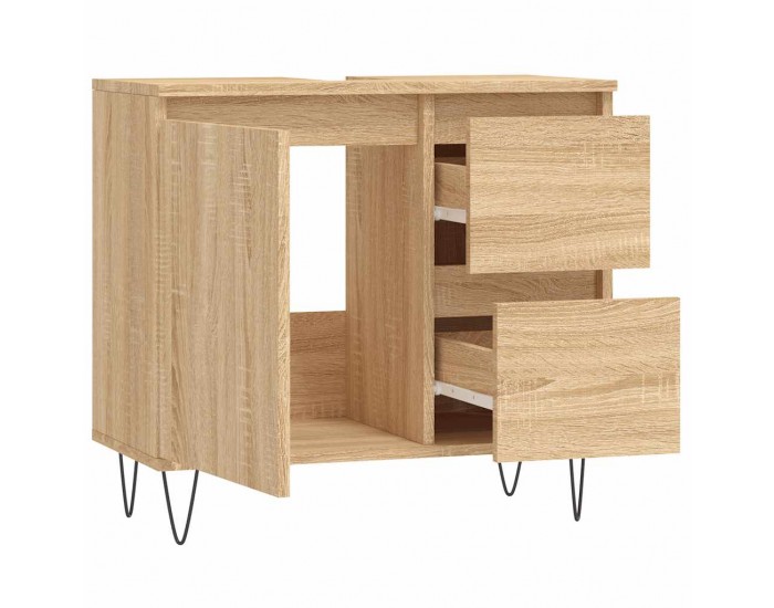 Sonata H Шкаф за баня, сонома дъб, 65x33x60 см, инженерно дърво