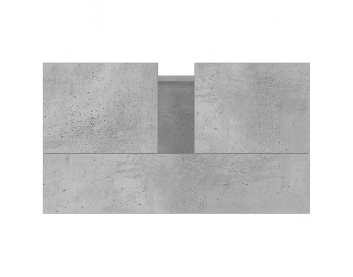 Sonata H Шкаф за баня, бетонно сив, 58x33x60 см, инженерно дърво