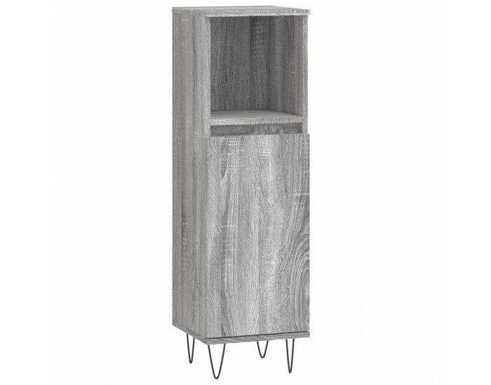 Sonata H Шкаф за баня, сив сонома, 30x30x100 см, инженерно дърво