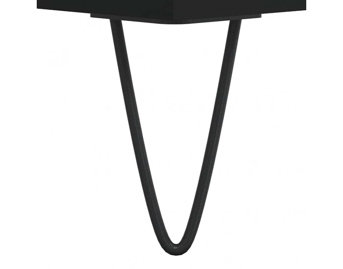 Sonata H Шкаф за баня, черен, 65x33x60 см, инженерно дърво