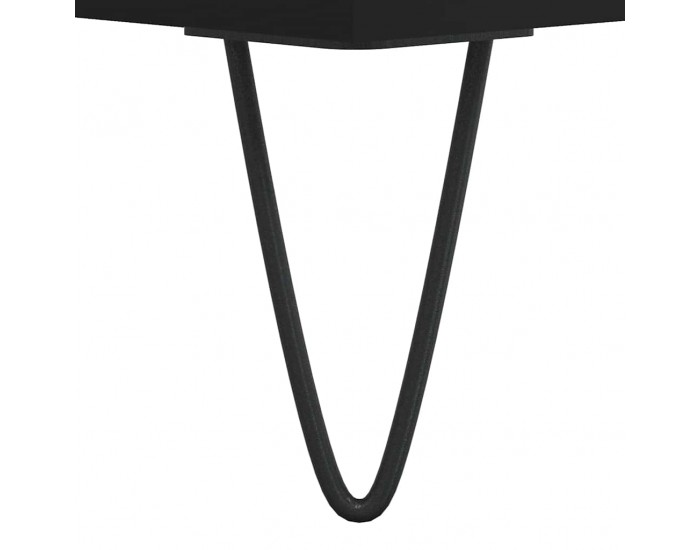 Sonata H Шкаф за баня, черен, 58x33x60 см, инженерно дърво