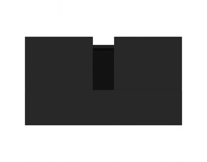 Sonata H Шкаф за баня, черен, 58x33x60 см, инженерно дърво