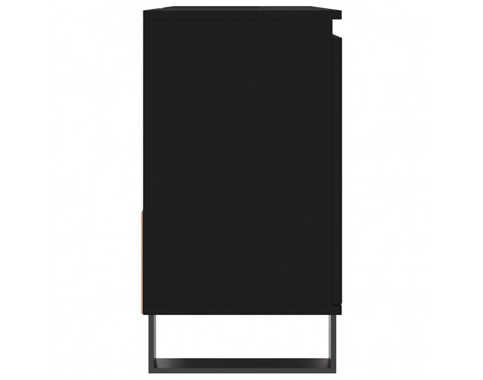Sonata H Шкаф за баня, черен, 65x33x60 см, инженерно дърво