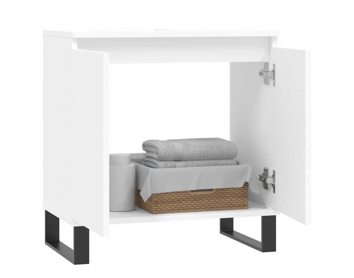 Sonata H Шкаф за баня, бял, 58x33x60 см, инженерно дърво